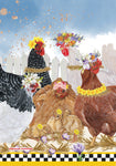 Chickens GFS714   Pipsqueak Productions Outdoor Floral Flag