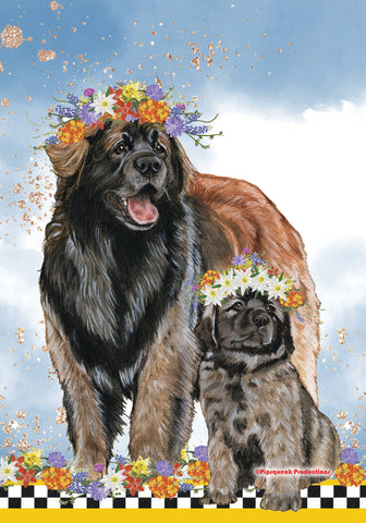 Leonberger GFS724   Pipsqueak Productions Outdoor Floral Flag