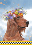 Irish Setter GFS736   Pipsqueak Productions Outdoor Floral Flag