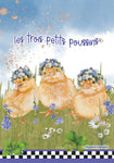 Three Chicks GFS762   Pipsqueak Productions Outdoor Floral Flag