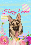 German Shepherd - Hippie Hound Studios Easter  House and Garden Flags