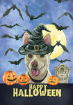 German Shepherd White - Hippie Hound Studio Best of Breed Halloween House and Garden Flag