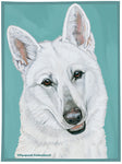 German Shepherd White - Best of Breed Dog Breed Fleece Blanket