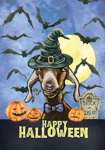 Goat - Hippie Hound Studio Best of Breed Halloween House and Garden Flag