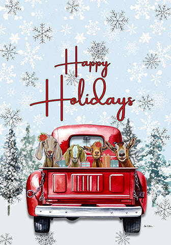 Goat - Hippie Hound Studio Best of Breed Holiday House and Garden Flag