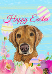 Golden Retriever  Red - Hippie Hound Studios Easter  House and Garden Flags