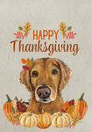 Golden Retriever Red - Hippie Hound Studio Best of Breed Thanksgiving House and Garden Flag