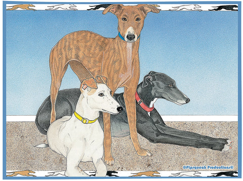 Greyhounds - Best of Breed Dog Breed Fleece Blanket