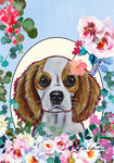 Cavalier King Charles Spaniel - Hippie Hound Studios Spring  House and Garden Flags