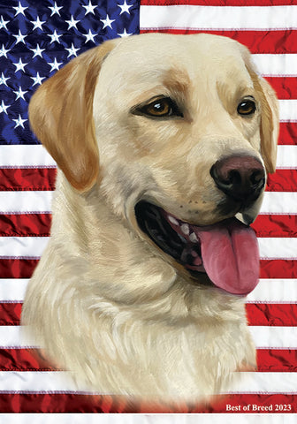 Yellow Labrador - Best of Breed All-American III Outdoor Flag