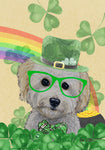 Mini Doodle - Hippie Hound Studios Saint Patricks Day  House and Garden Flags