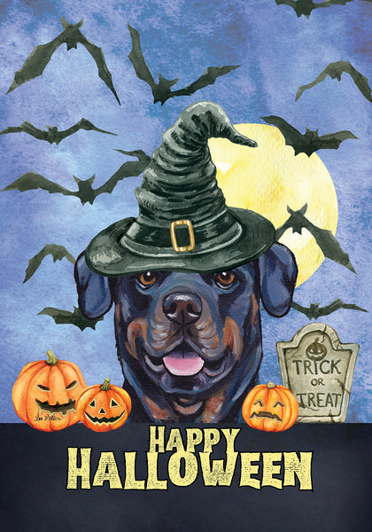 Rottweiler - Hippie Hound Studio Best of Breed Halloween House and Garden Flag