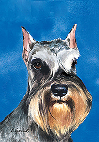 Schnauzer Grey Cropped - Best of Breed Outdoor Portrait Flag