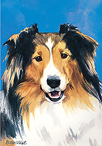 Sheltie Sable - Best of Breed Outdoor Portrait Flag