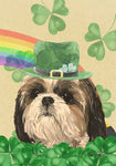 Shih Tzu - Hippie Hound Studios Saint Patricks Day  House and Garden Flags