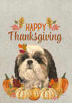 Shih Tzu - Hippie Hound Studio Best of Breed Thanksgiving House and Garden Flag