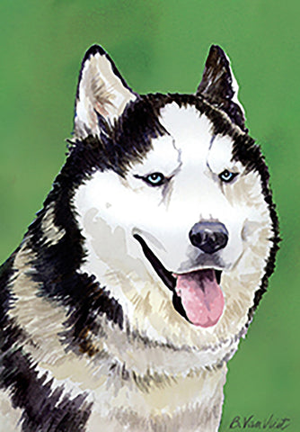 Siberian Husky Grey - Best of Breed Outdoor Portrait Flag