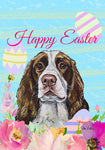 Springer Spaniel  - Hippie Hound Studios Easter  House and Garden Flags