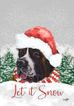 Saint Bernard - Hippie Hound Studios Christmas  House and Garden Flags