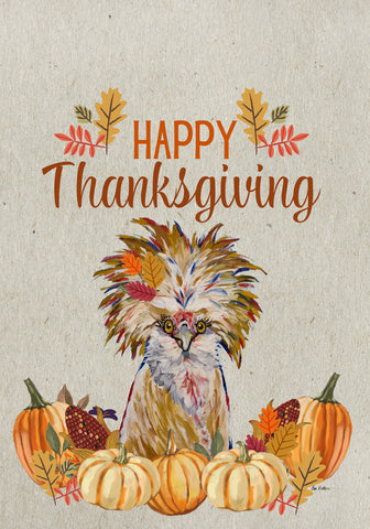 Chicken - Hippie Hound Studio Best of Breed Thanksgiving House and Garden Flag