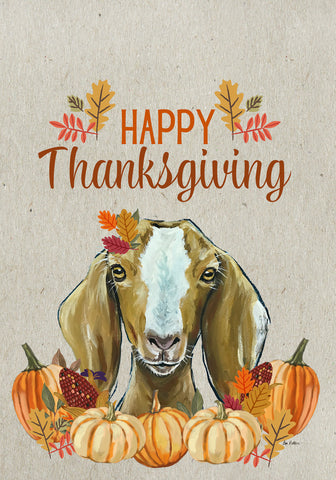Goat - Hippie Hound Studio Best of Breed Thanksgiving House and Garden Flag