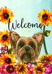 Yorkie - Hippie Hound Studios Welcome  House and Garden Flags