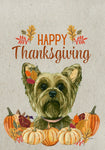 Yorkie - Hippie Hound Studio Best of Breed Thanksgiving House and Garden Flag