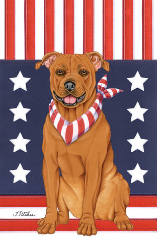American Pit Bull Terrier - Tomoyo Pitcher Patriot Outdoor Flag