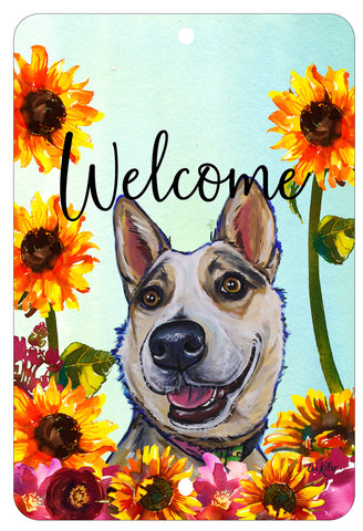 Australian Cattle Dog - Best of Breed Van Gogh Indoor/Outdoor Aluminum Sign 8" x 12"