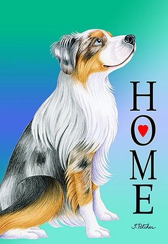 Australian Shepherd  Blue Merle - Tomoyo Pitcher Home Outdoor Flag