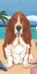 Basset Hound - Best of Breed Terry Velour Microfiber Beach Towel 30" x 60"