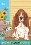 Basset Hound  - Tomoyo Pitcher Home Sweet Home Outdoor Flag