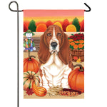 Basset Hound  - Best of Breed Autumn Harvest Outdoor Flag