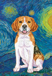 Beagle - Tomoyo Pitcher Van Gogh Outdoor Flag