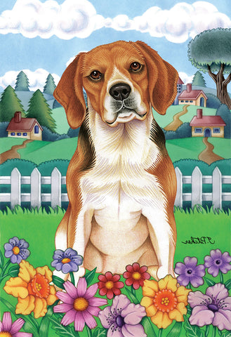 Beagle - Tomoyo Pitcher Spring Outdoor Flag