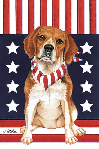 Beagle - Tomoyo Pitcher Patriot Outdoor Flag