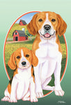 Beagle - Best of Breed On The Farm Outdoor Flag