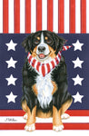 Bernese Mountain Dog -  Tomoyo Pitcher Patriot Outdoor Flag