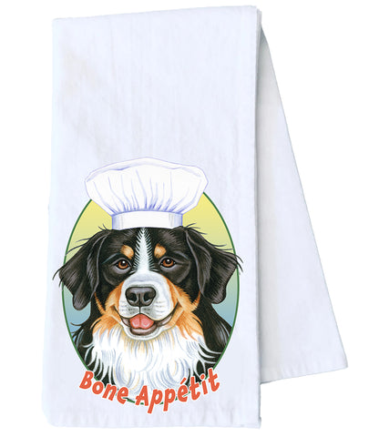 Bernese Mountain Dog - Tomoyo Pitcher Kitchen Tea Towel Size 12" x 18" 100% Cotton