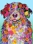 Bernese Mountain Dog -  Tomoyo Pitcher Flowers Outdoor Flag