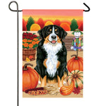 Bernese Mountain Dog -  Best of Breed Autumn Harvest Outdoor Flag