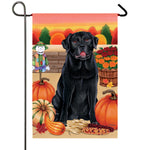 Black Labrador - Best of Breed Autumn Harvest Outdoor Flag