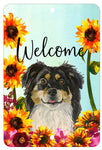 Border Collie - HHS Welcome Indoor/Outdoor Aluminum Sign 8" x 12"