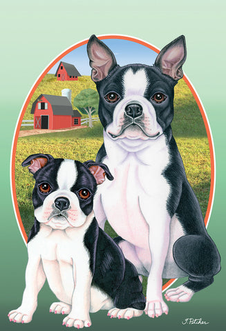 BostonTerrier - Best of Breed On The Farm Outdoor Flag