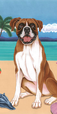 Boxer Uncropped - Best of Breed Terry Velour Microfiber Beach Towel 30" x 60"