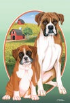 Boxer Fawn Uncropped - Best of Breed On The Farm Outdoor Flag