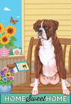 Boxer Brindle - Tomoyo Pitcher Home Sweet Home Outdoor Flag