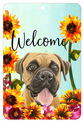 Boxer Uncropped - HHS Welcome Indoor/Outdoor Aluminum Sign 8" x 12"