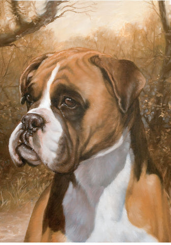 Boxer Fawn Uncropped - Best of Breed Portrait Outdoor Flag
