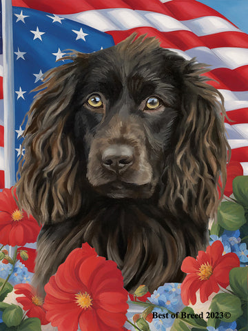 Boykin Spaniel - Best of Breed All-American Patriotic I Outdoor Flag